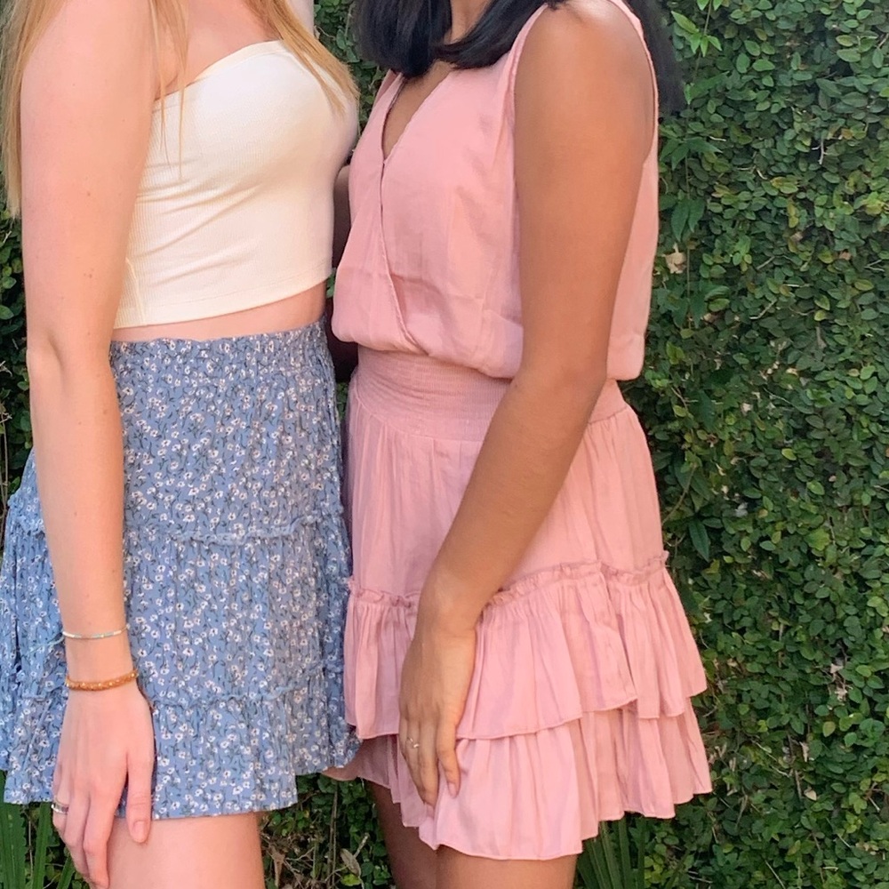 Pink Sleeveless Mini Dress